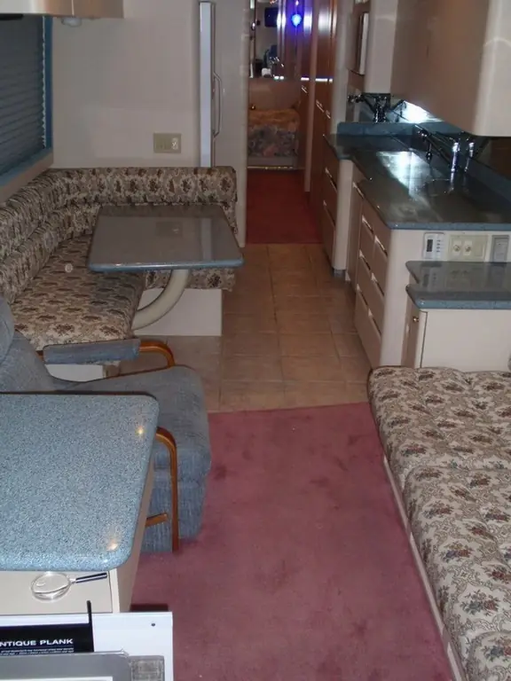 1996 Prevost XLV interior before its remodel by Excalibur Coach